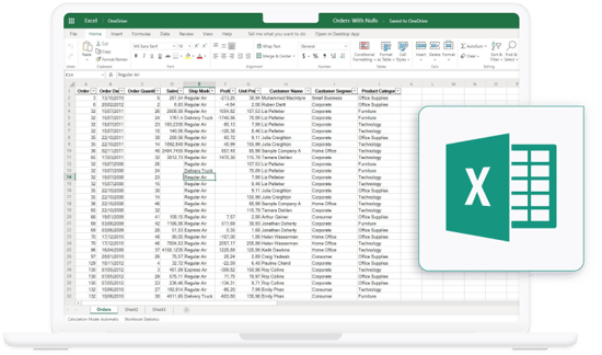 Computer Mockup Excel